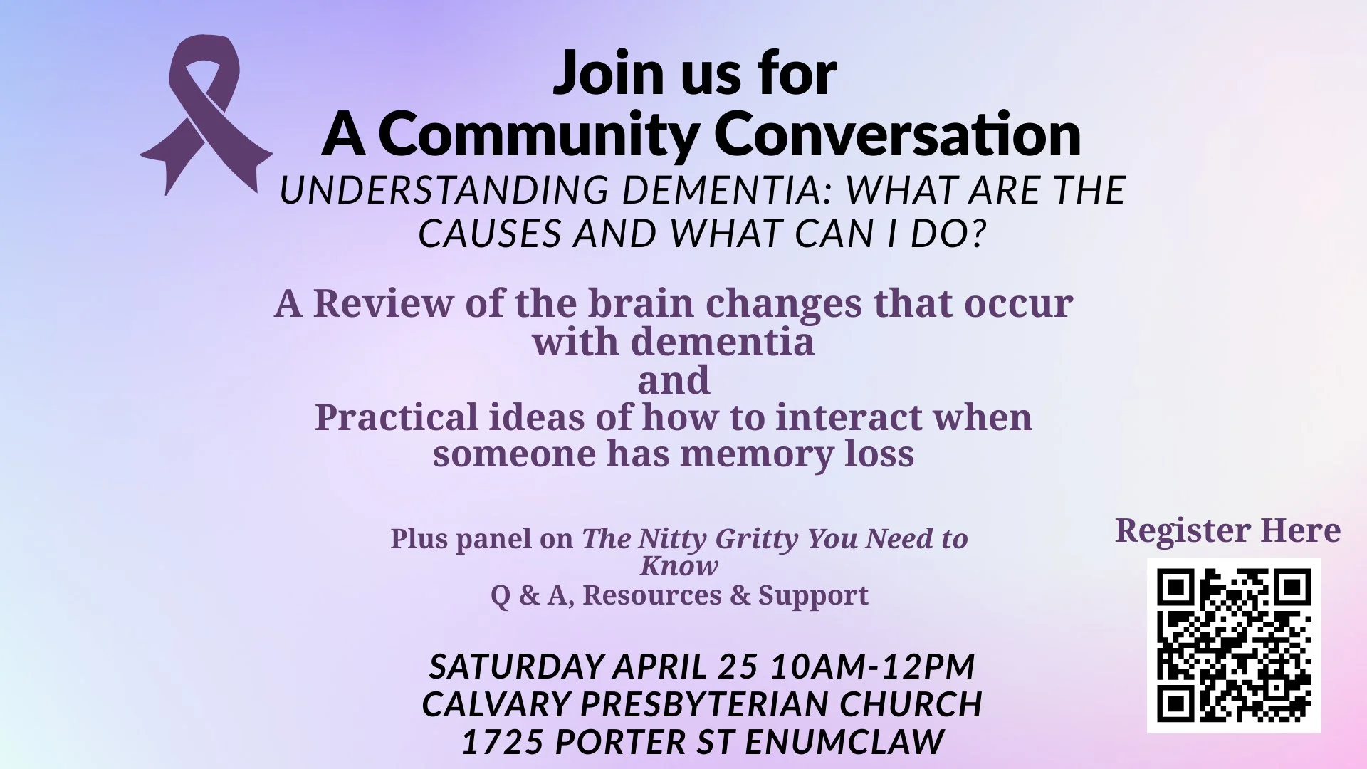 A Community Conversation: Understanding Dementia