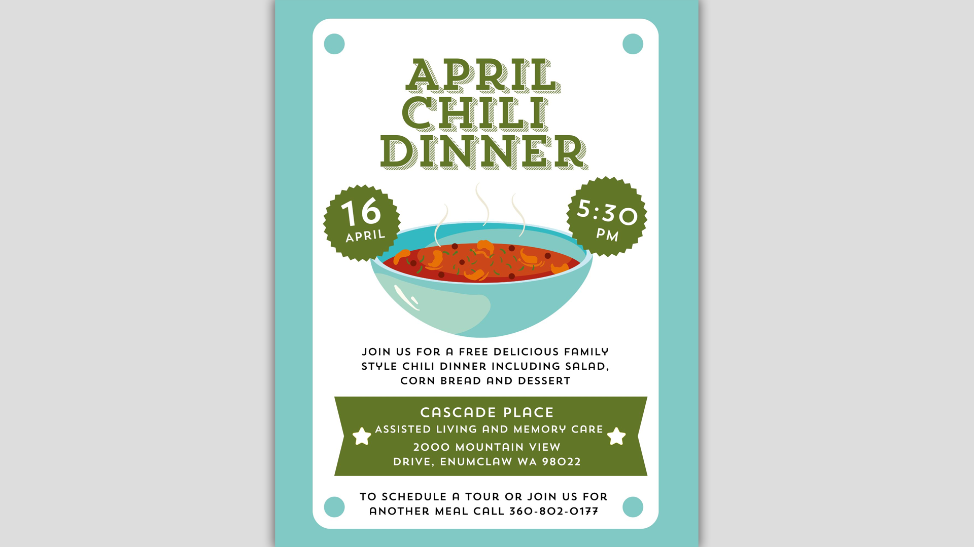 Community Chili Dinner