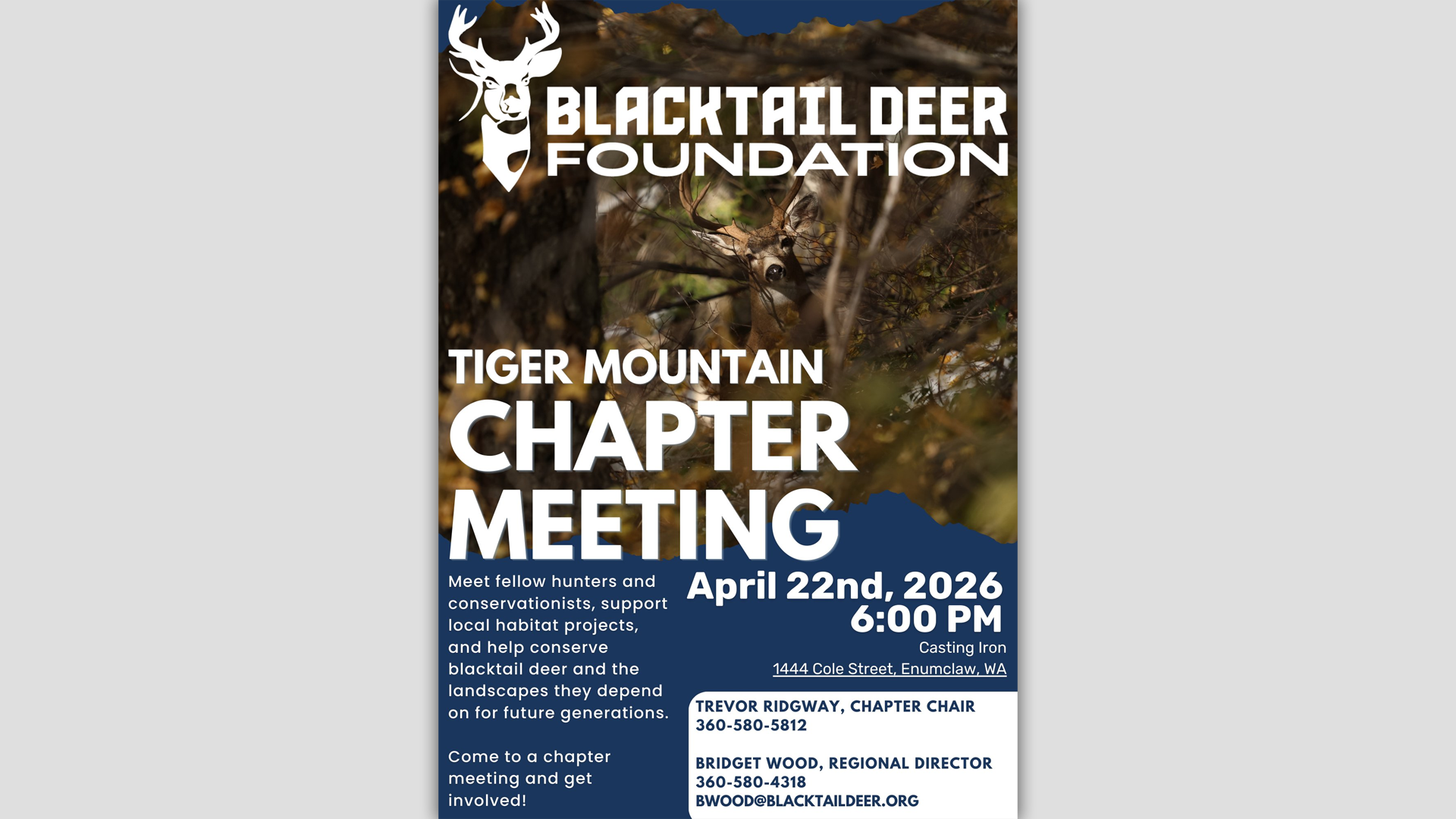 Tiger Mountain Chapter Kickoff Meeting