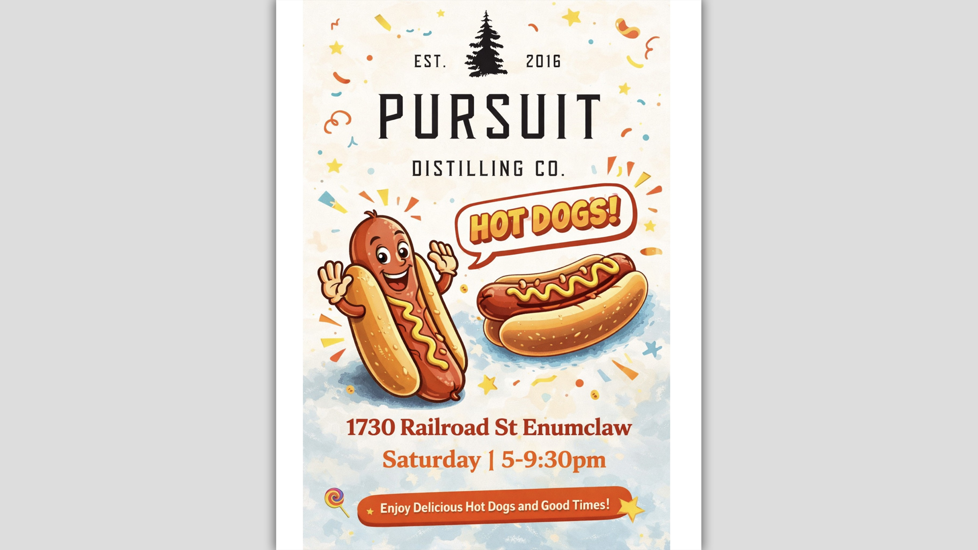 Pop up @ Pursuit Distilling