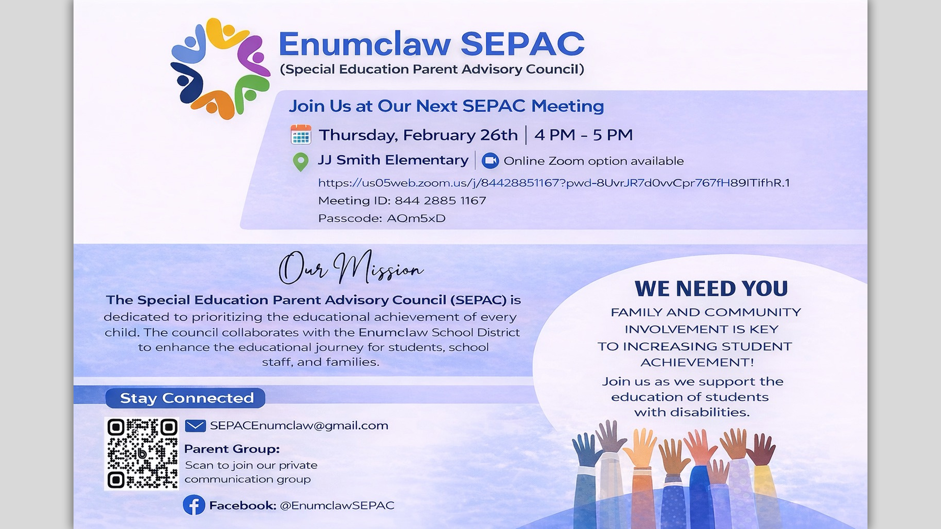 Enumclaw SEPAC Monthly Meeting