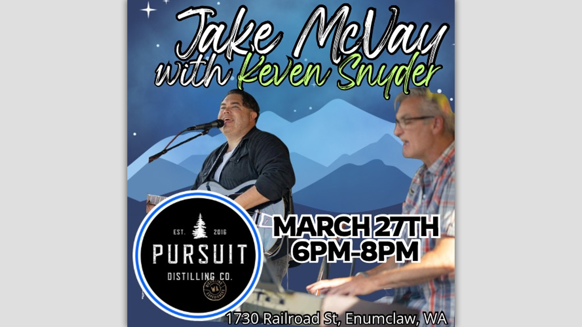 Jake McVay with Keven Snyder at Pursuit!
