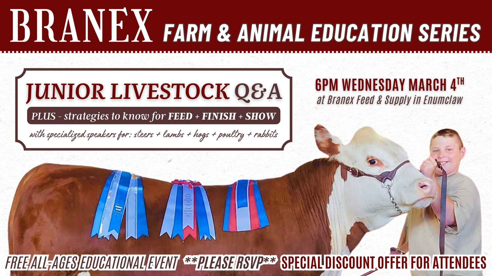 JR Livestock + Branex Farm & Animal Education Series