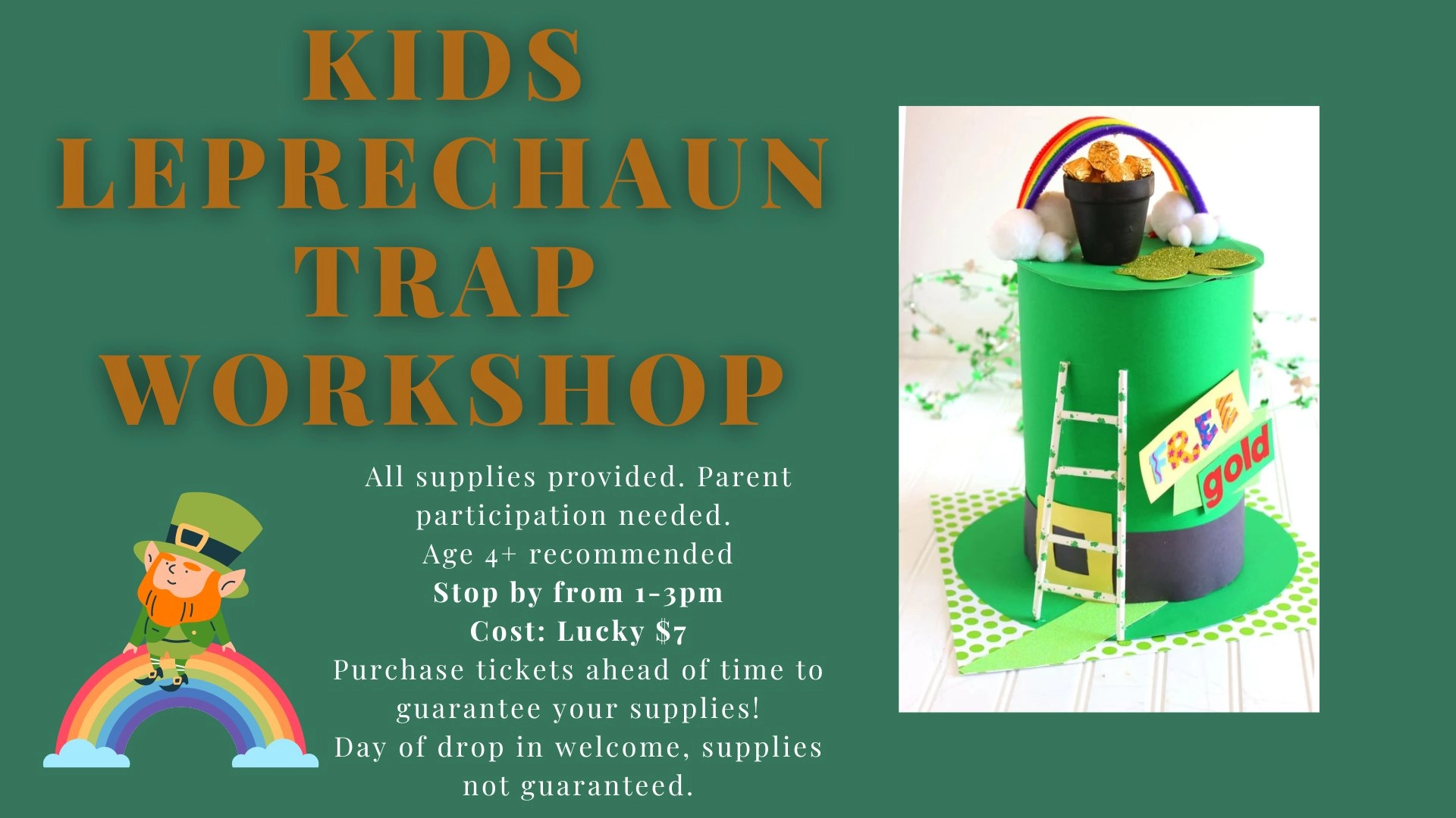 Kids Leprechaun Trap Workshop