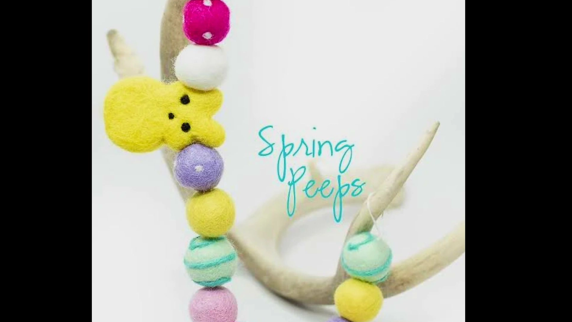 Felted Peep Garland