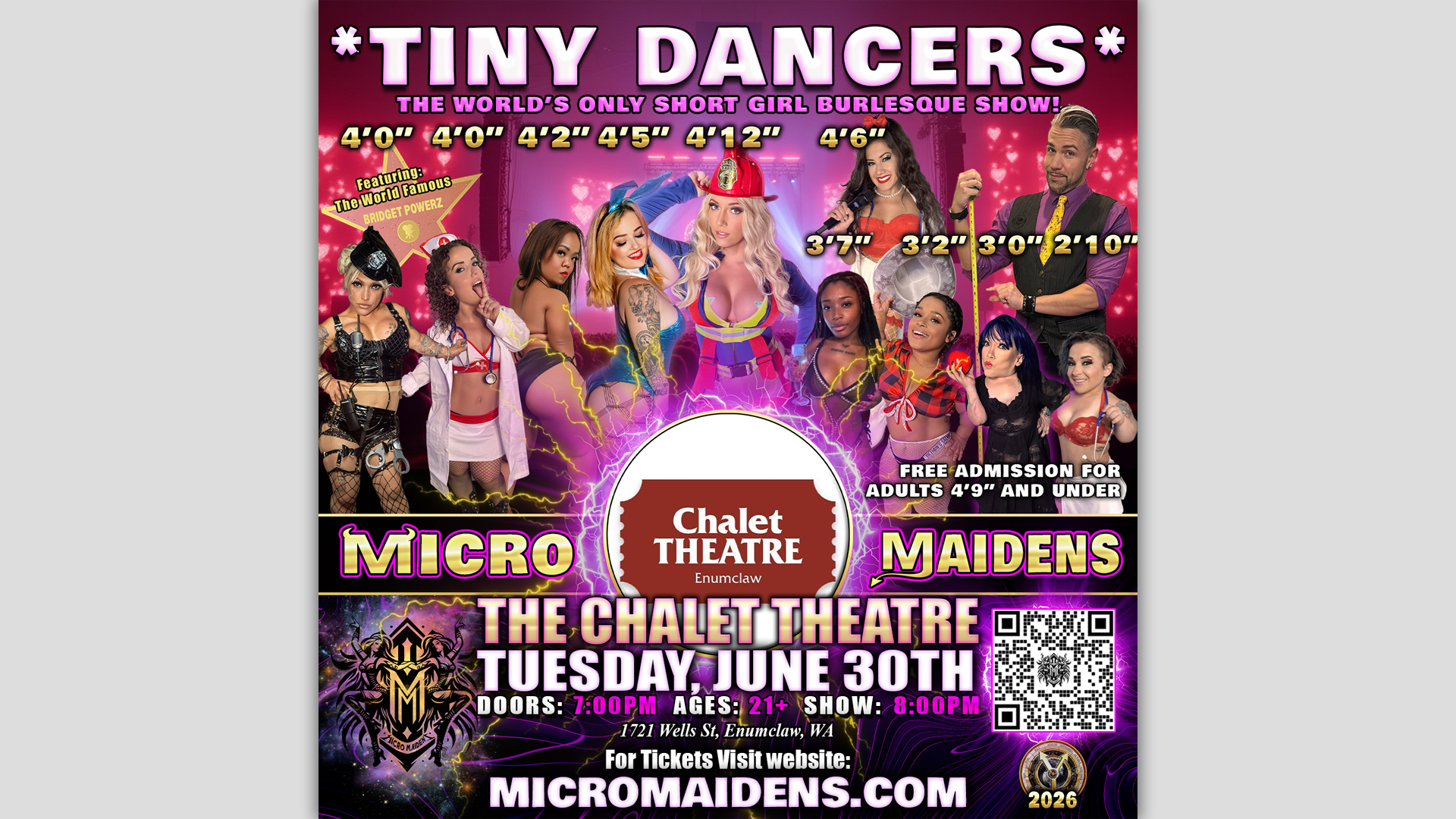 Micro Maidens: Dwarf Dancers @ Chalet Theatre!